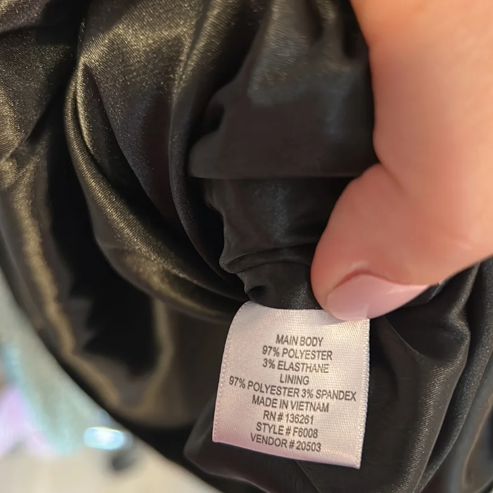 NWT Newport News shiny black dress - Picture 6 of 6